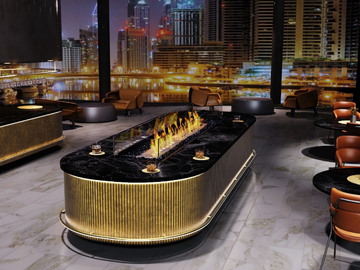 LINEAR 90 - Indoor/Outdoor built-in bioethanol fireplace by EcoSmart Fire - view 2
